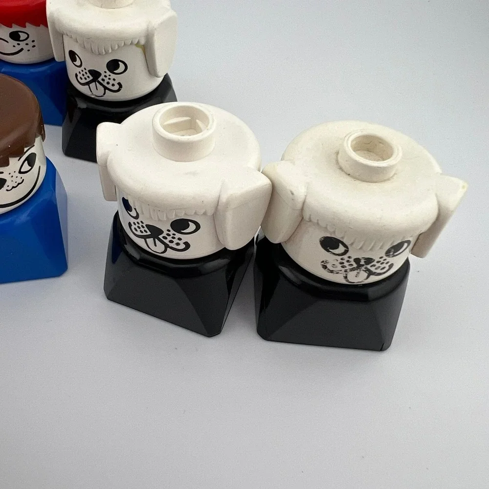 LEGO DUPLO Vintage Face Bricks Character Building Blocks Toy Lot 18 Pieces 2000s